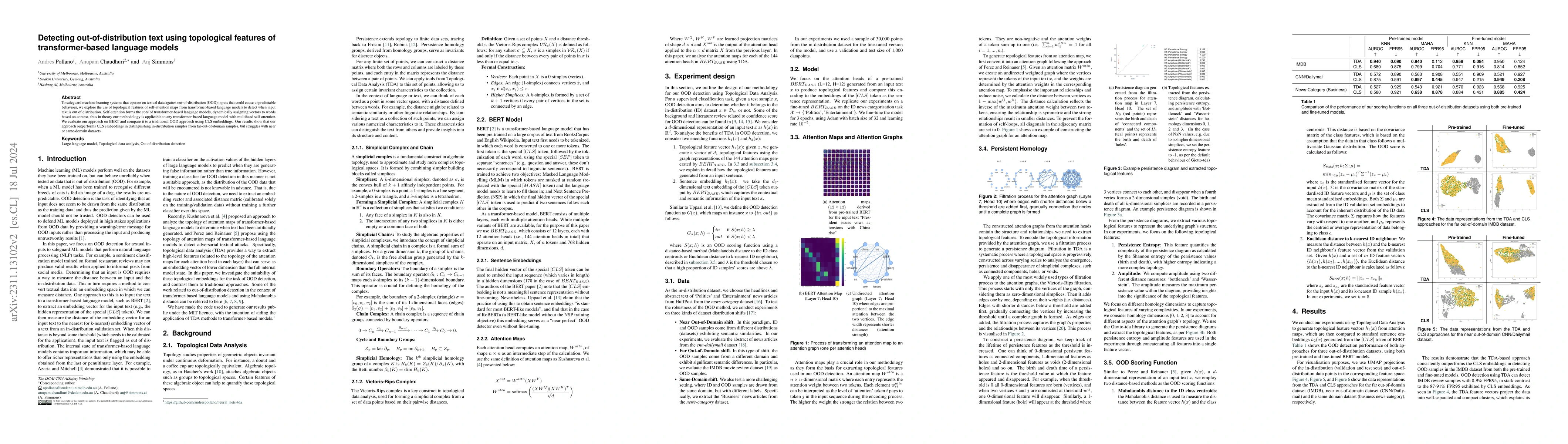 Thumbnail for Detecting out-of-distribution text using topological features of
  transformer-based language models