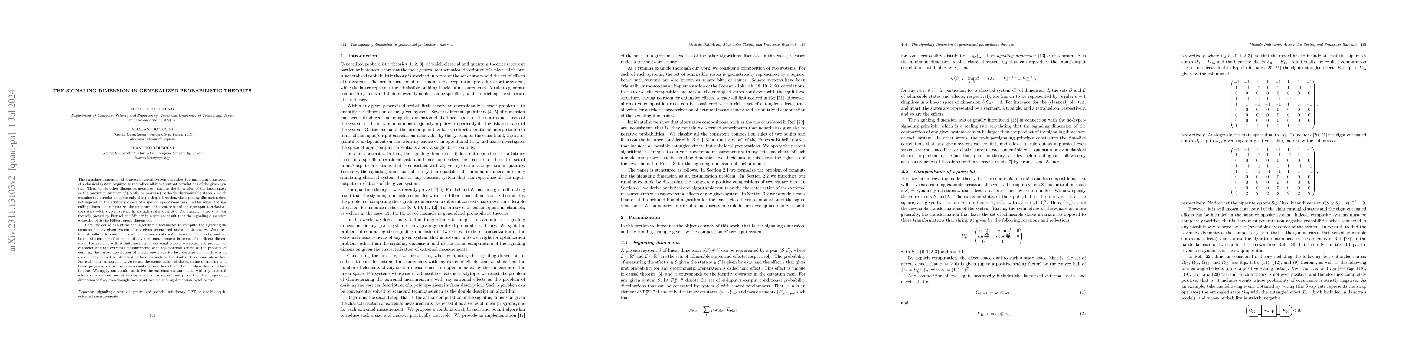 Thumbnail for The signaling dimension in generalized probabilistic theories