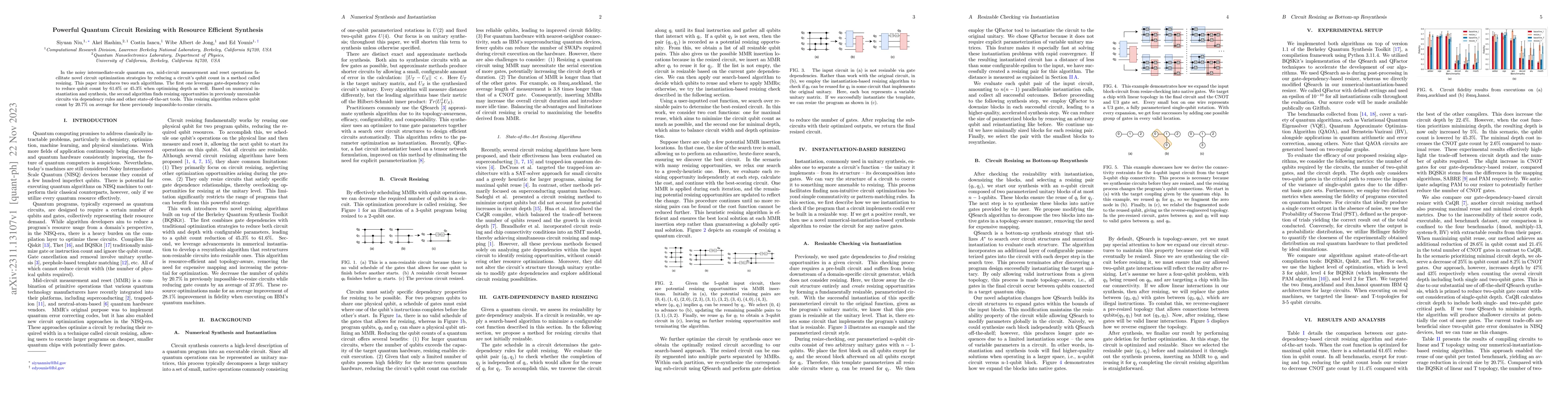 Thumbnail for Powerful Quantum Circuit Resizing with Resource Efficient Synthesis