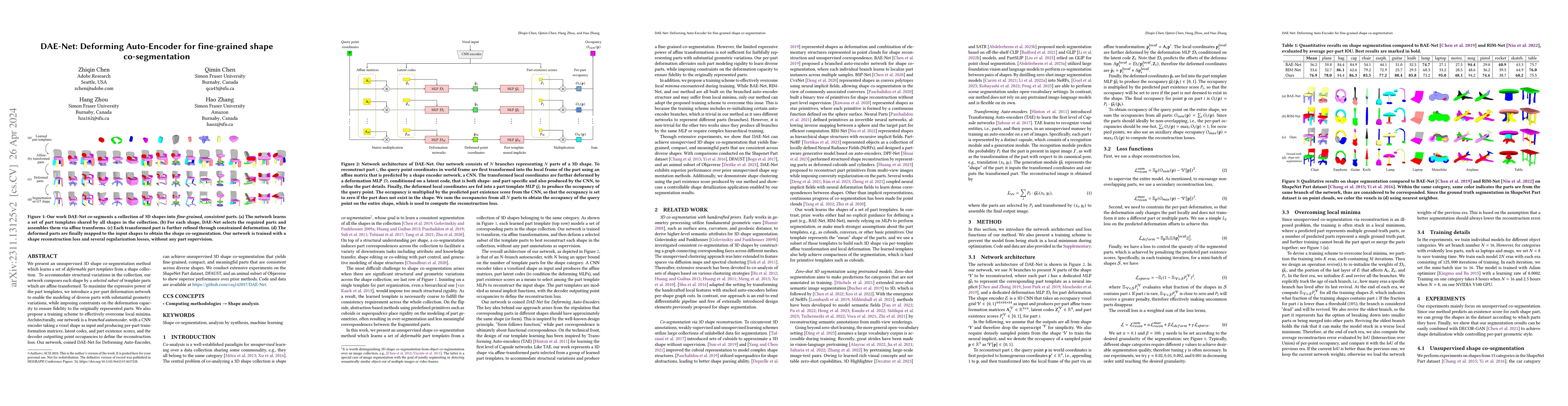 Thumbnail for DAE-Net: Deforming Auto-Encoder for fine-grained shape co-segmentation