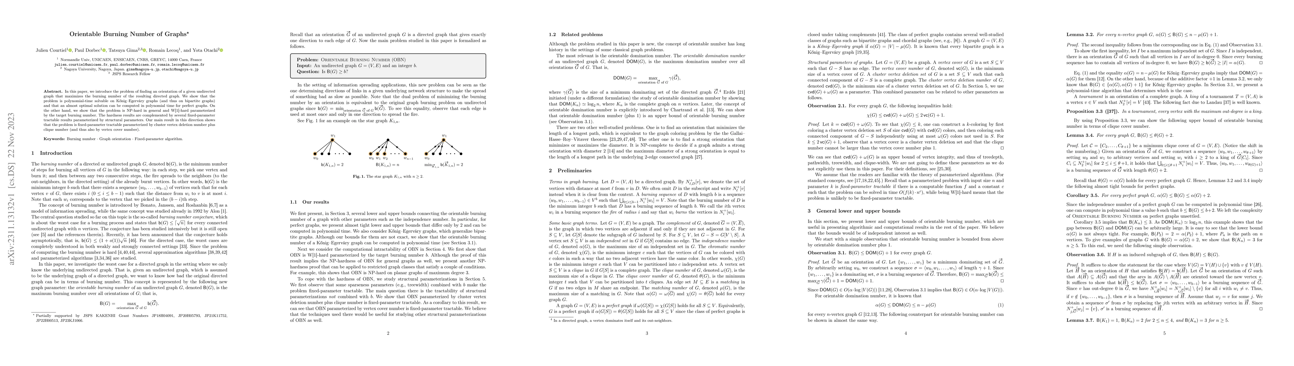 Thumbnail for Orientable Burning Number of Graphs