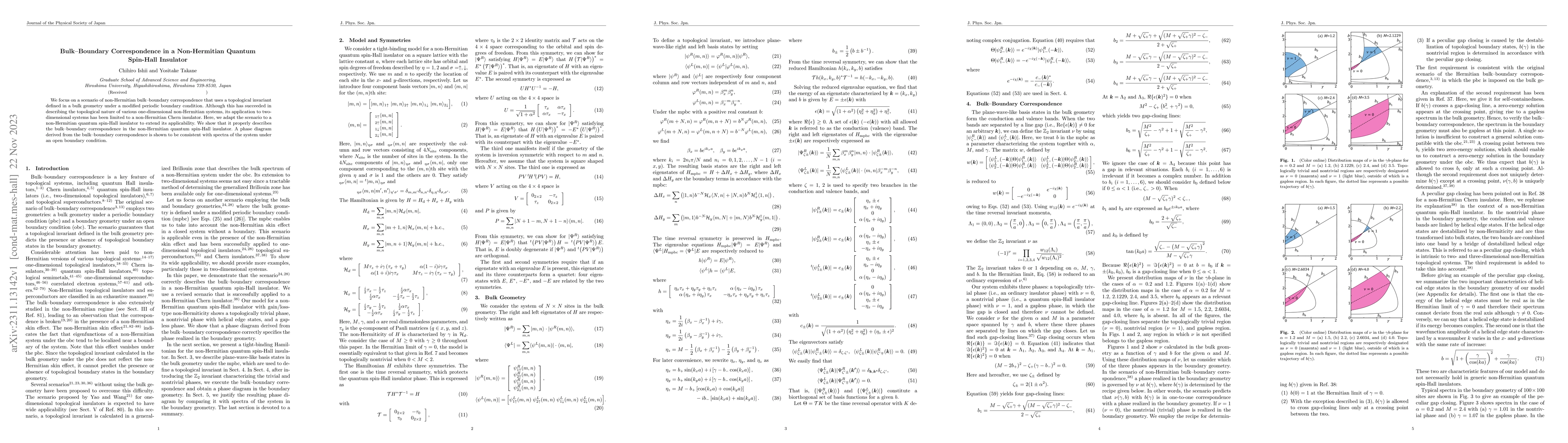 Thumbnail for Bulk--boundary correspondence in a non-Hermitian quantum spin-Hall
  insulator