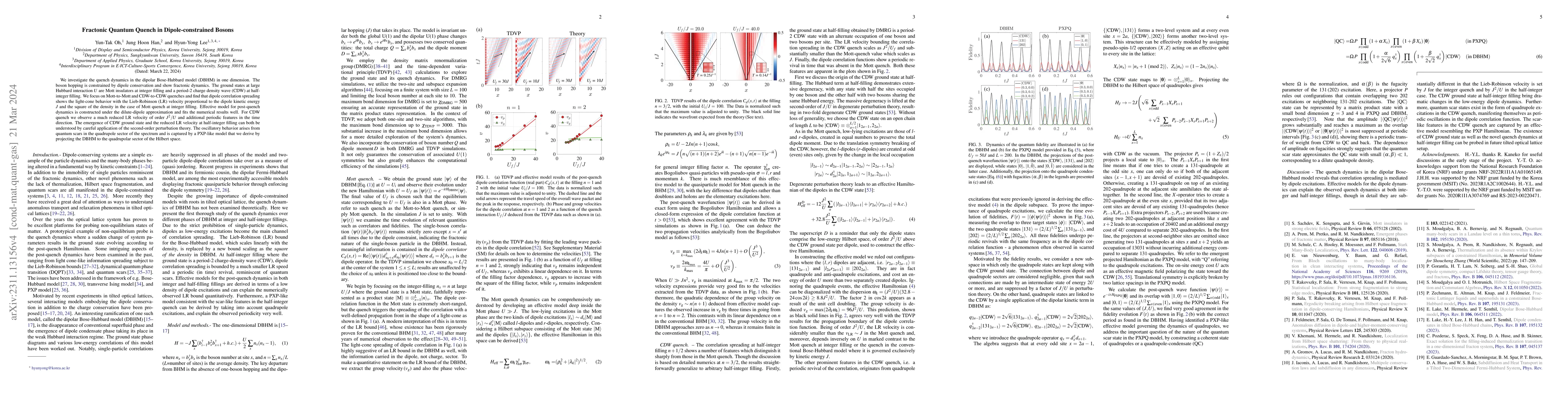 Thumbnail for Fractonic Quantum Quench in Dipole-constrained Bosons
