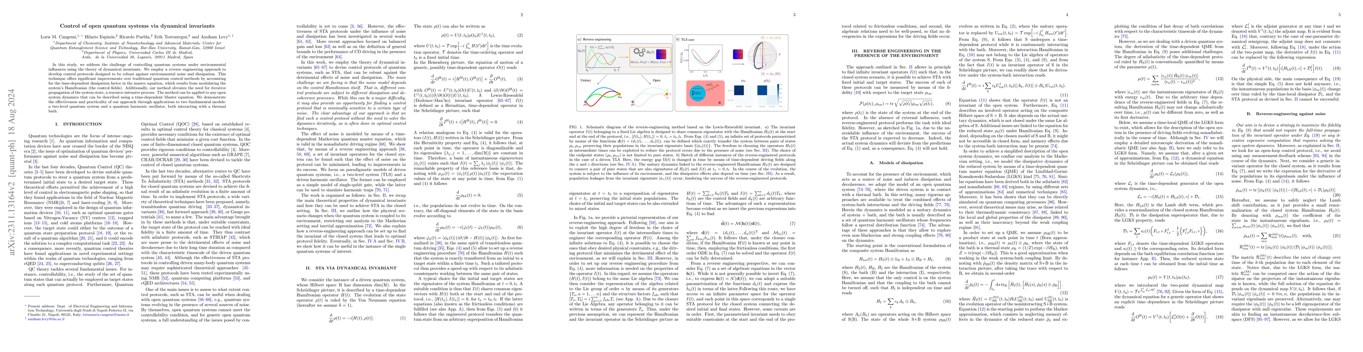 Thumbnail for Control of open quantum systems via dynamical invariants