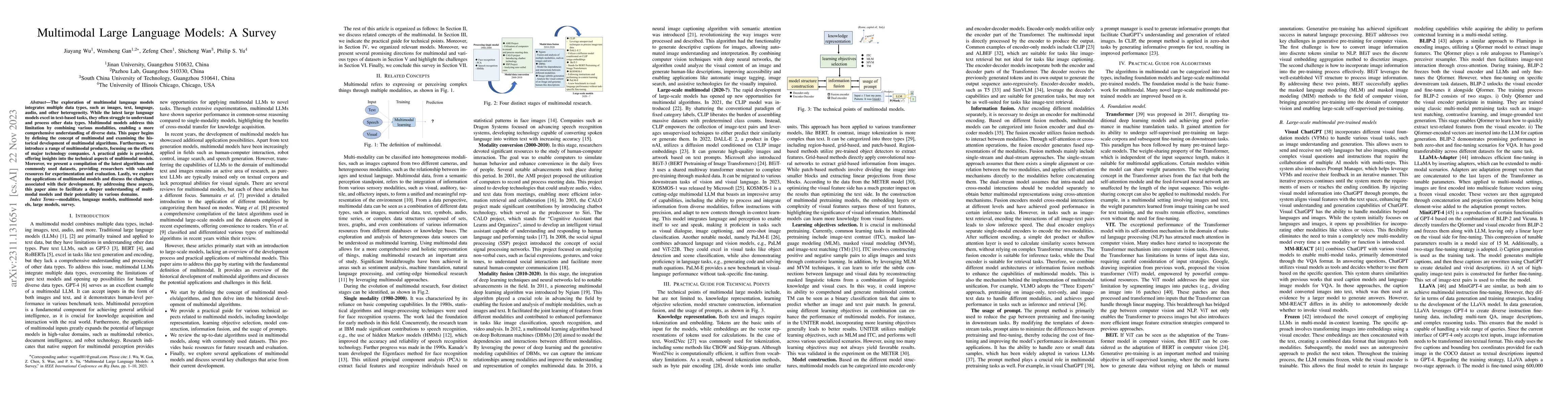 Thumbnail for Multimodal Large Language Models: A Survey