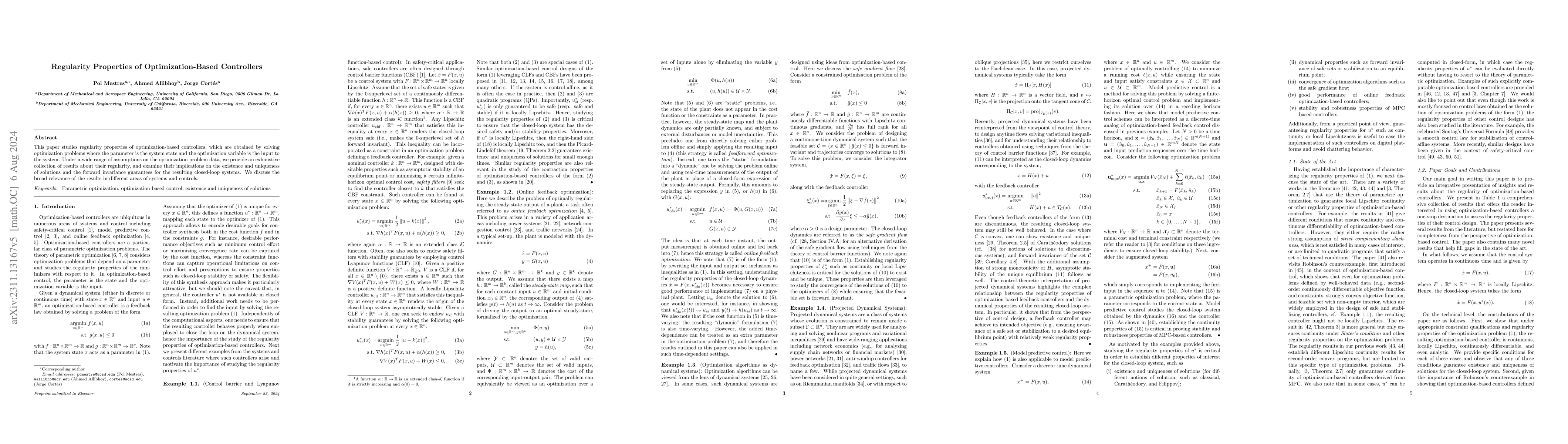 Thumbnail for Regularity Properties of Optimization-Based Controllers
