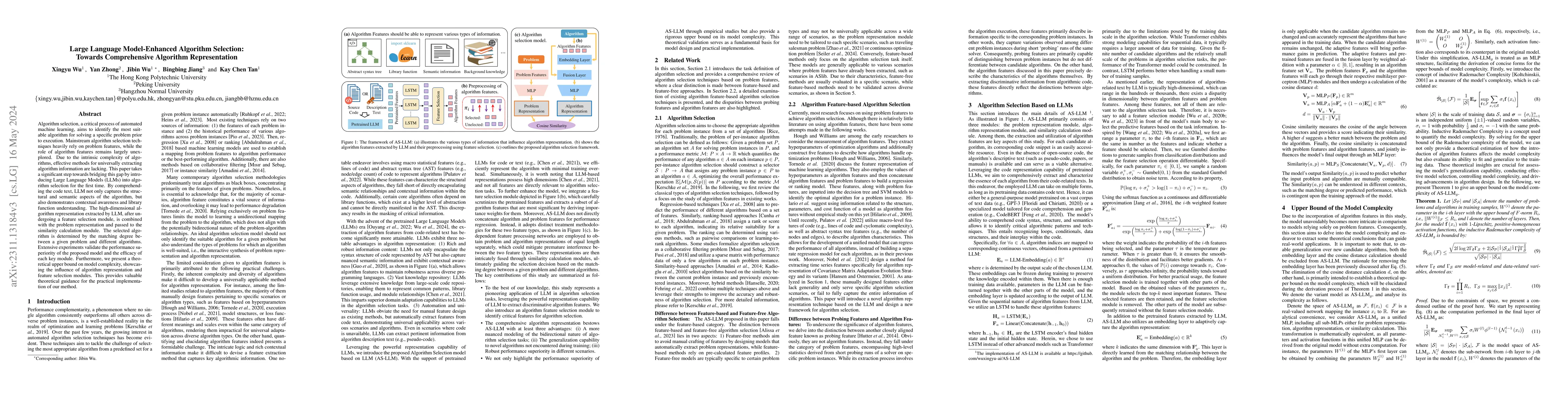 Thumbnail for Large Language Model-Enhanced Algorithm Selection: Towards Comprehensive
  Algorithm Representation