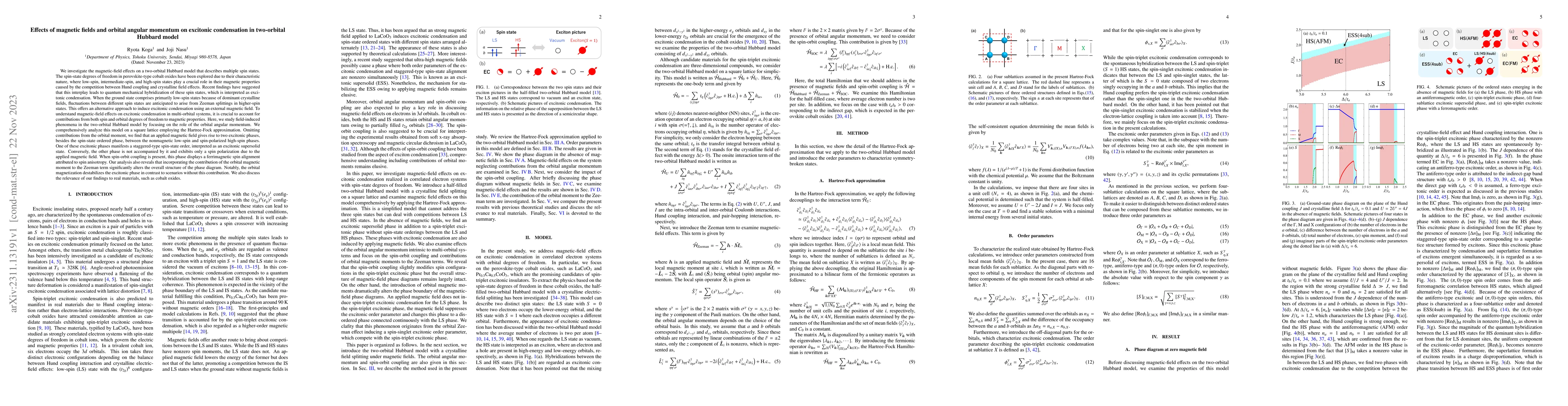 Thumbnail for Effects of magnetic fields and orbital angular momentum on excitonic
  condensation in two-orbital Hubbard model
