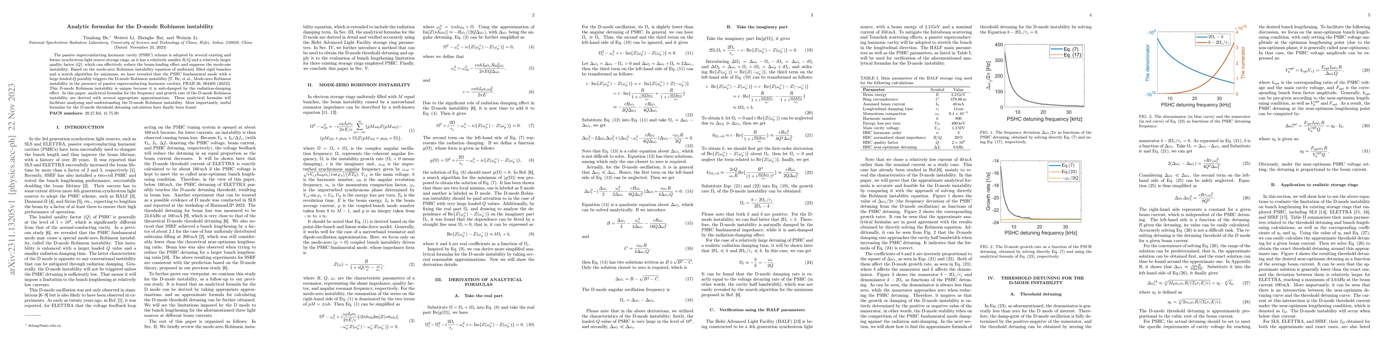Thumbnail for Analytic formulas for the D-mode Robinson instability