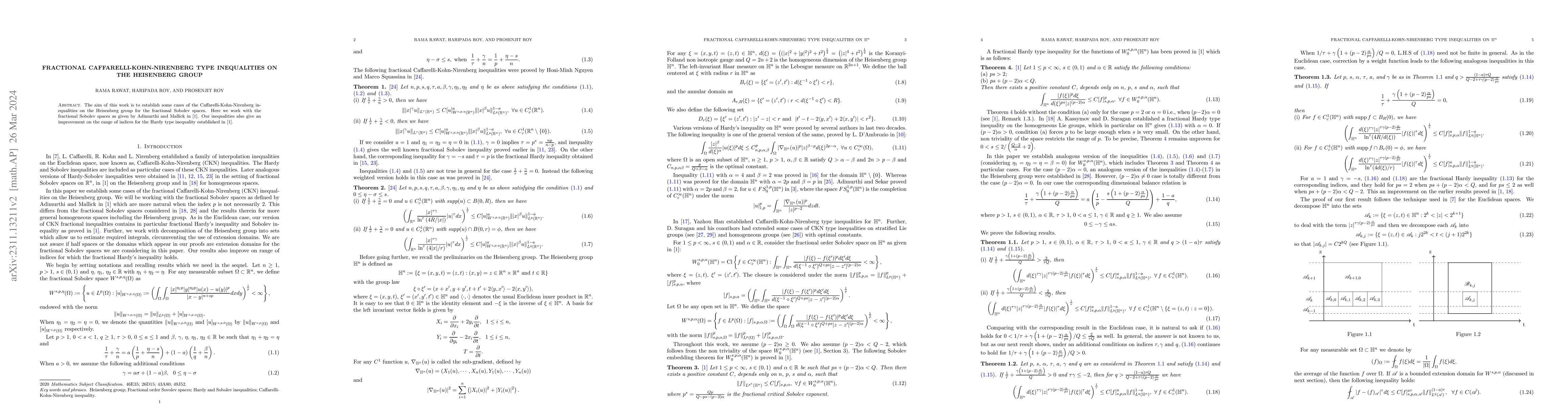 Thumbnail for Fractional Caffarelli-Kohn-Nirenberg type inequalities on the Heisenberg
  group