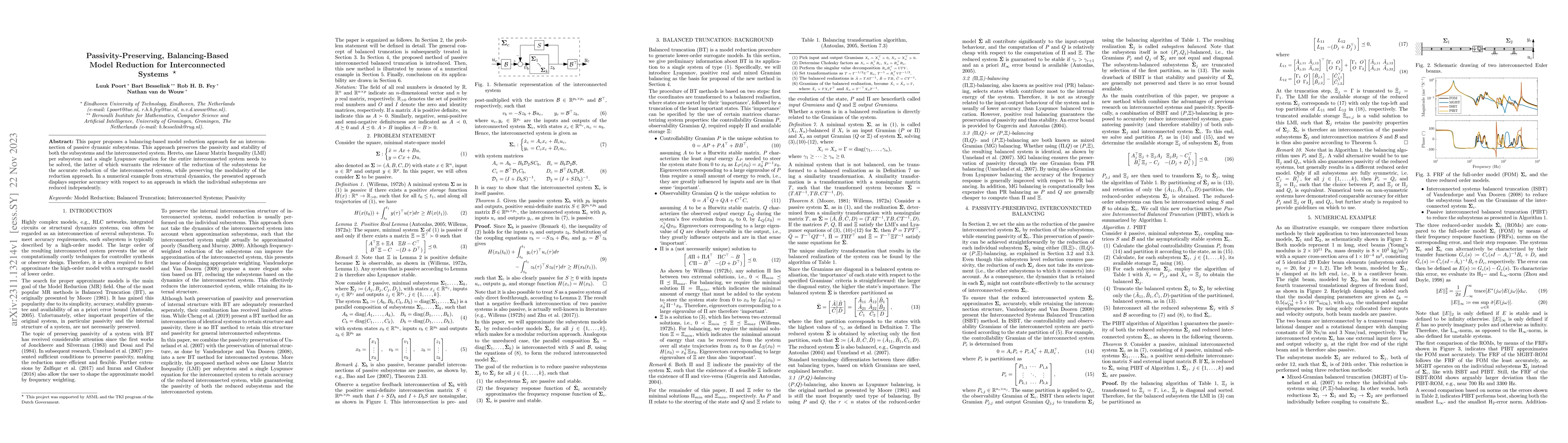 Thumbnail for Passivity-Preserving, Balancing-Based Model Reduction for Interconnected
  Systems
