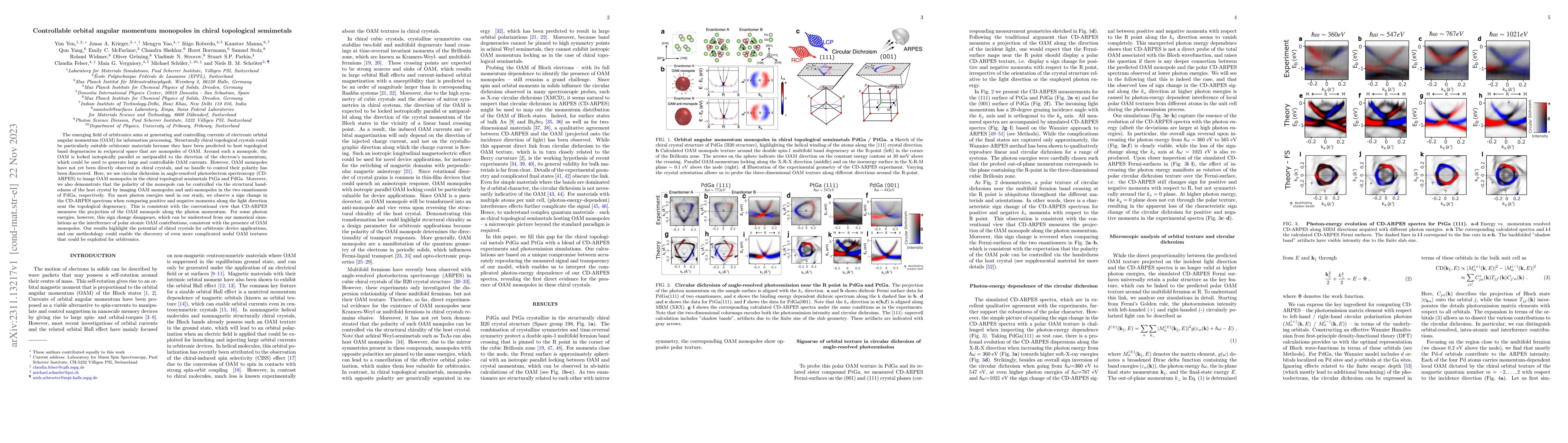 Thumbnail for Controllable orbital angular momentum monopoles in chiral topological
  semimetals
