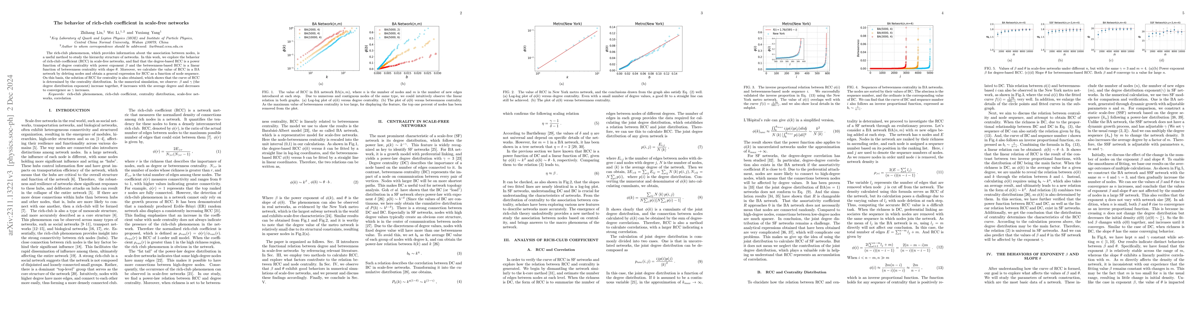 Thumbnail for The behavior of rich-club coefficient in scale-free networks