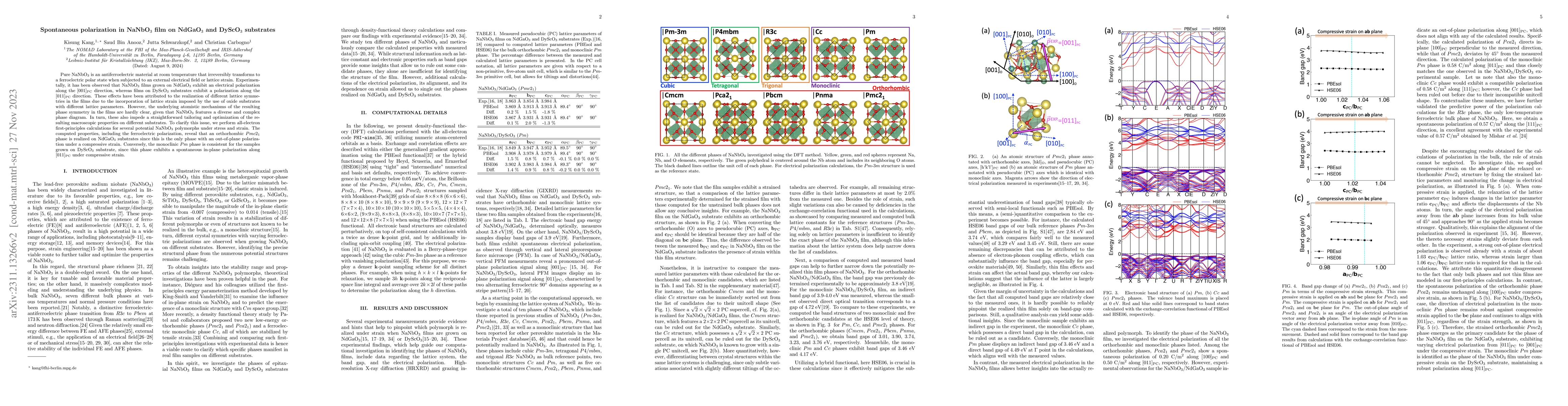 Thumbnail for Spontaneous polarization in NaNbO$_{3}$ film on NdGaO$_{3}$ and
  DyScO$_{3}$ substrates
