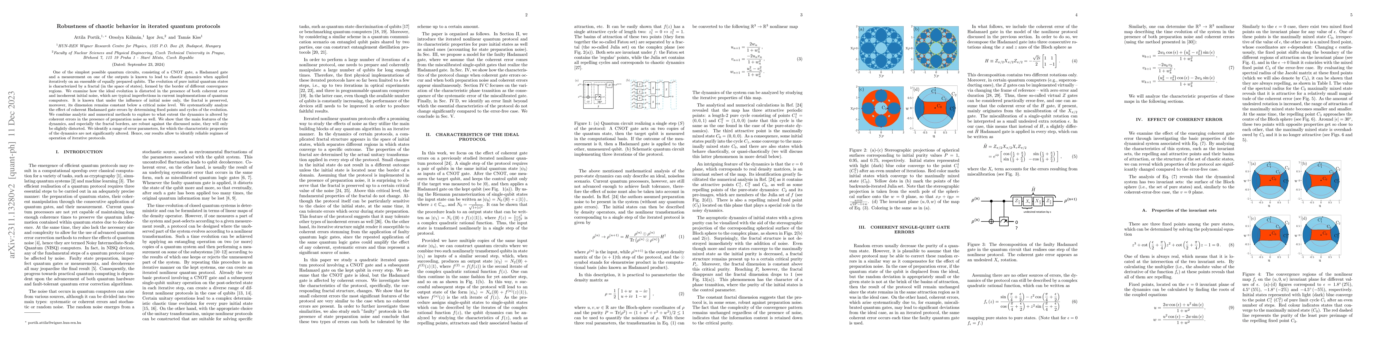 Thumbnail for Robustness of chaotic behavior in iterated quantum protocols