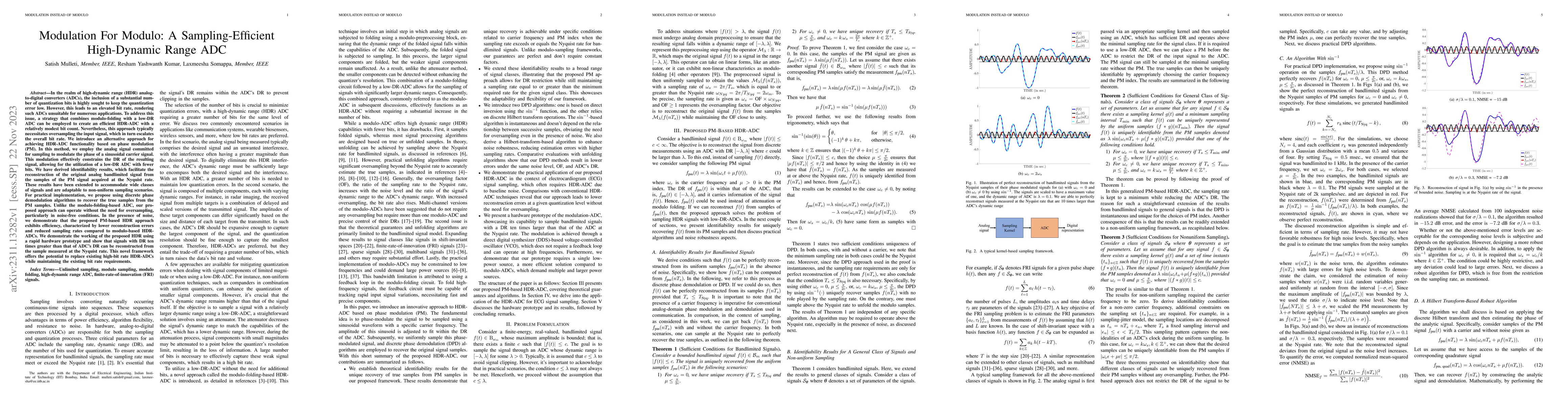 Thumbnail for Modulation For Modulo: A Sampling-Efficient High-Dynamic Range ADC