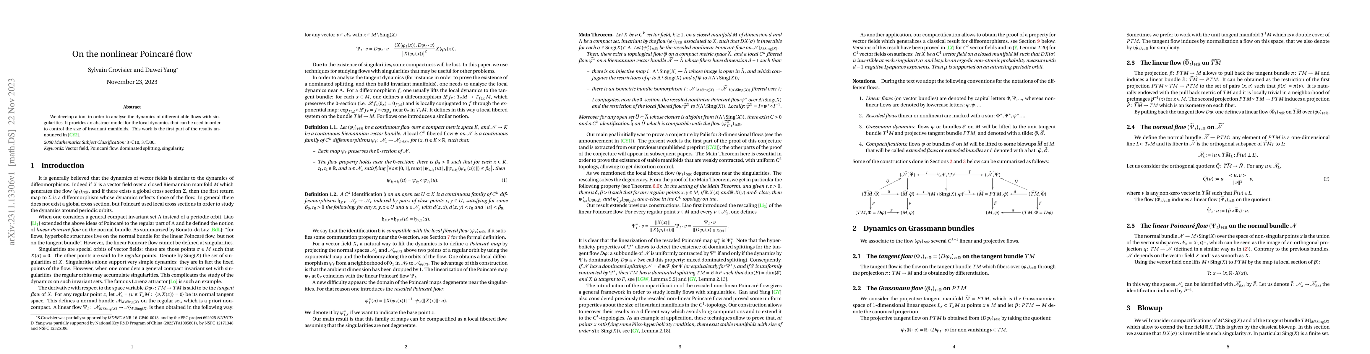 Thumbnail for On the nonlinear Poincar\'e flow