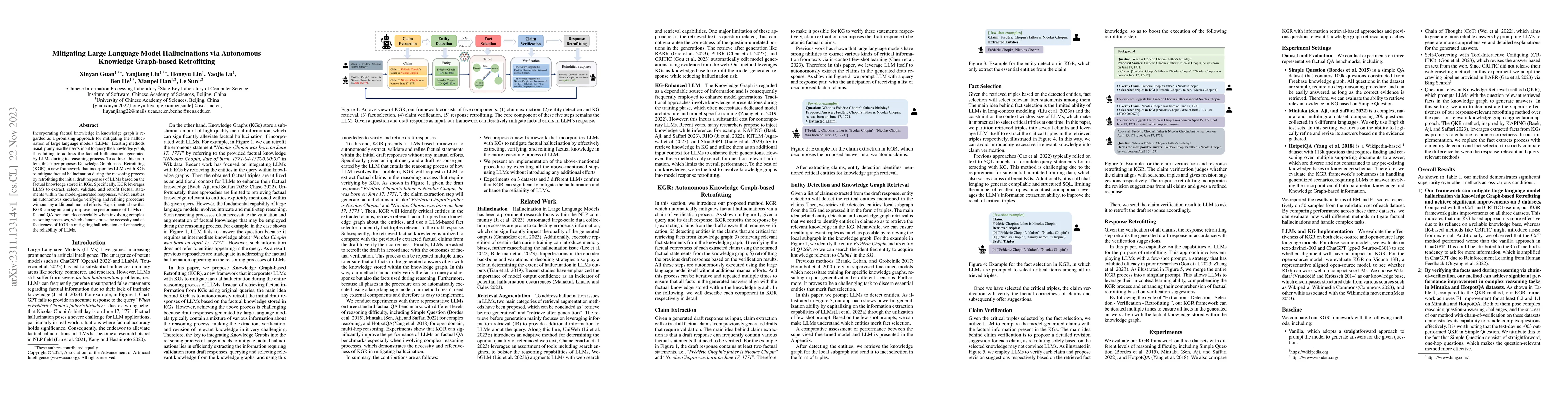 Thumbnail for Mitigating Large Language Model Hallucinations via Autonomous Knowledge
  Graph-based Retrofitting