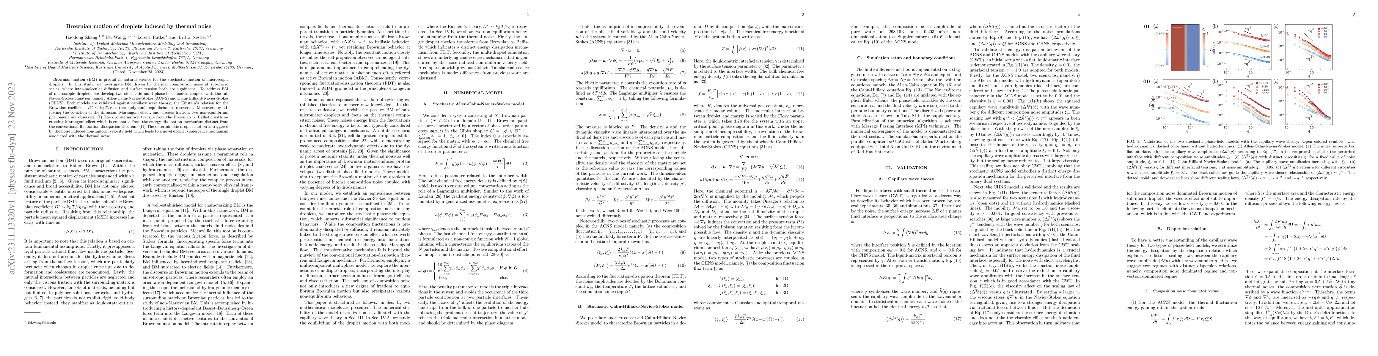 Thumbnail for Brownian motion of droplets induced by thermal noise