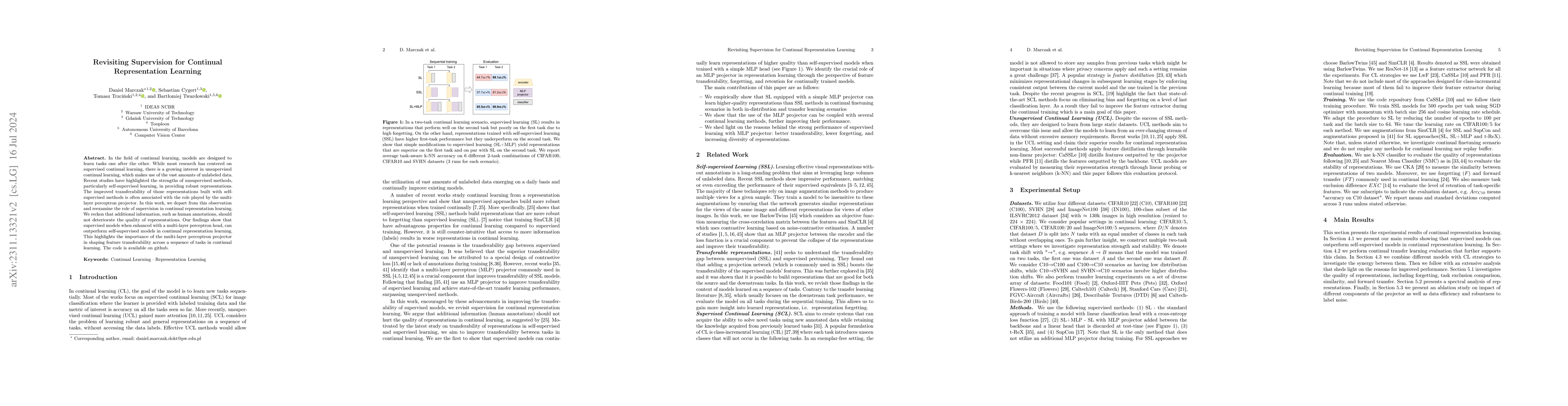 Thumbnail for Revisiting Supervision for Continual Representation Learning