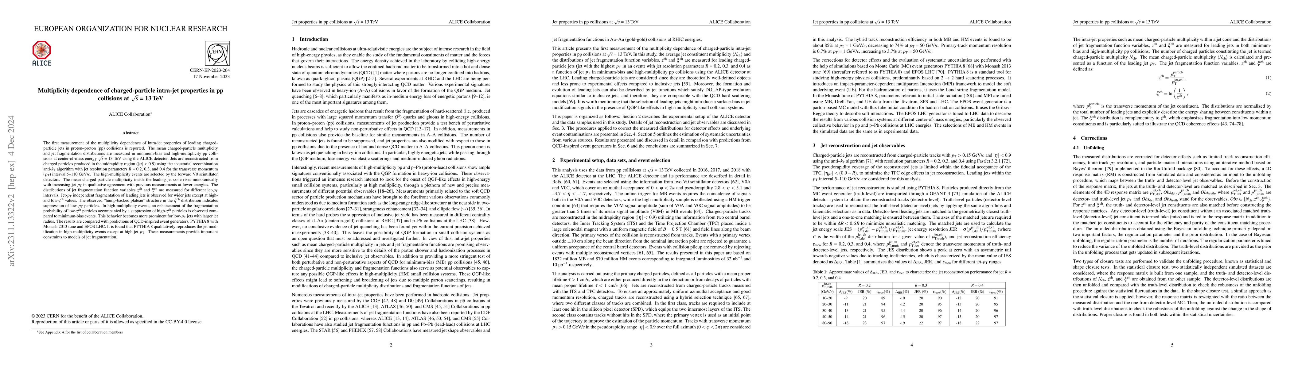 Thumbnail for Multiplicity dependence of charged-particle intra-jet properties in pp
  collisions at $\sqrt{s}$ = 13 TeV