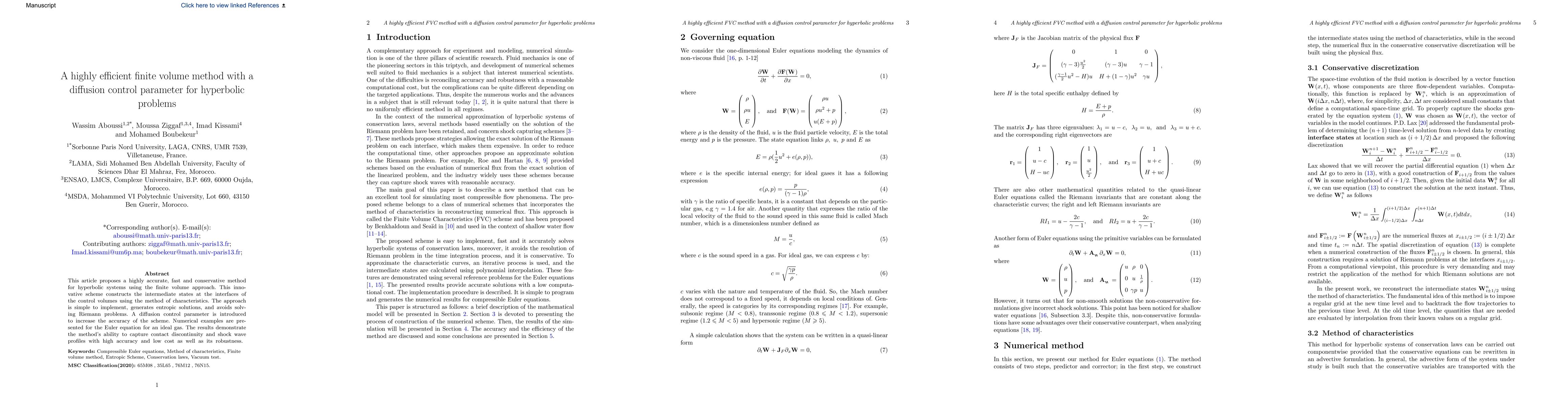 Thumbnail for A highly efficient finite volume method with a diffusion control
  parameter for hyperbolic problems