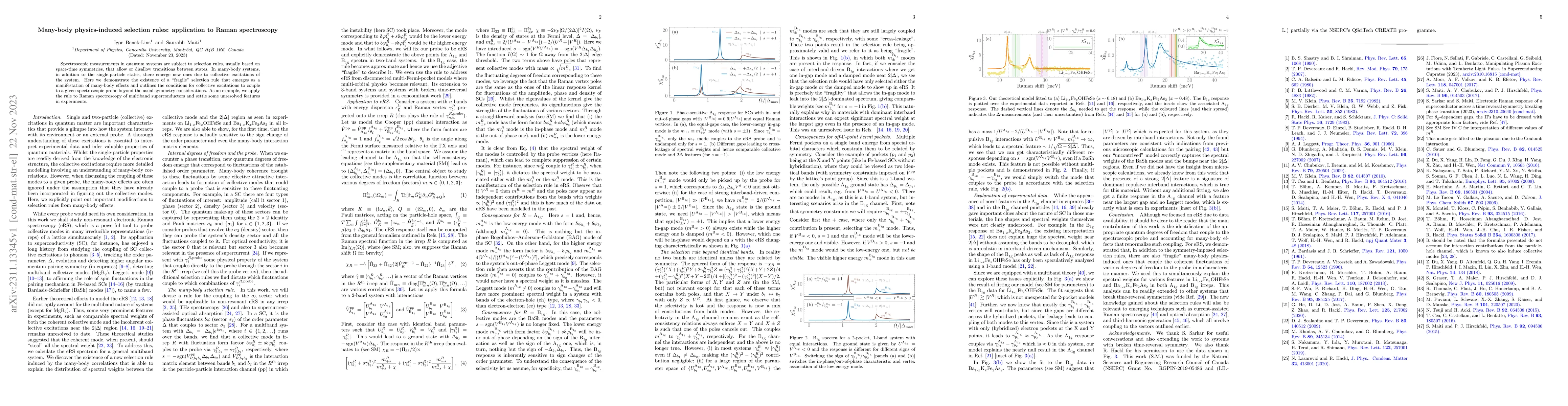 Thumbnail for Many-body physics-induced selection rules: application to Raman
  spectroscopy
