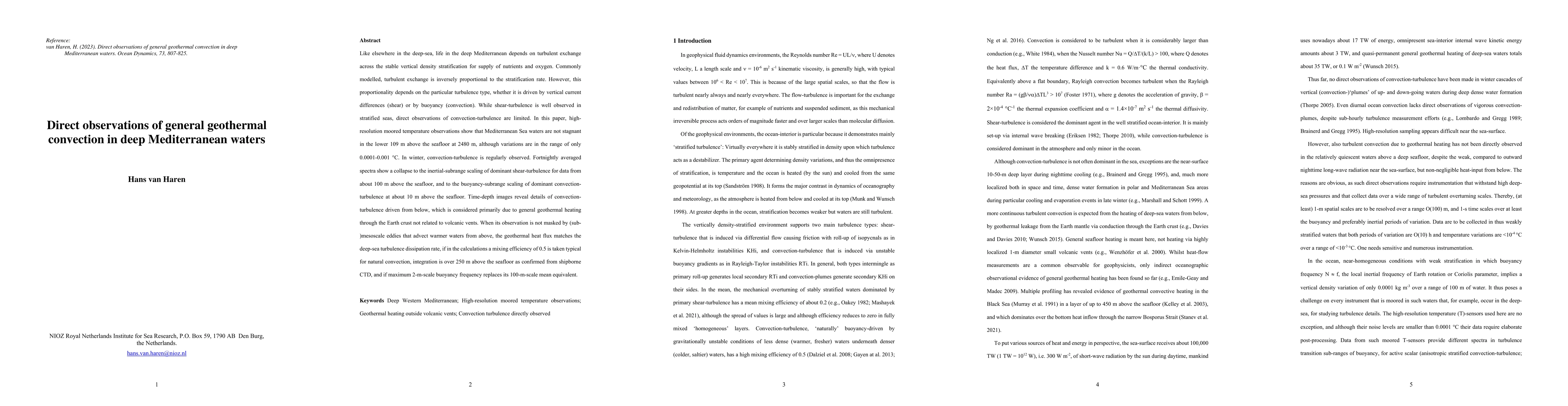 Thumbnail for Direct observations of general geothermal convection in deep
  Mediterranean waters