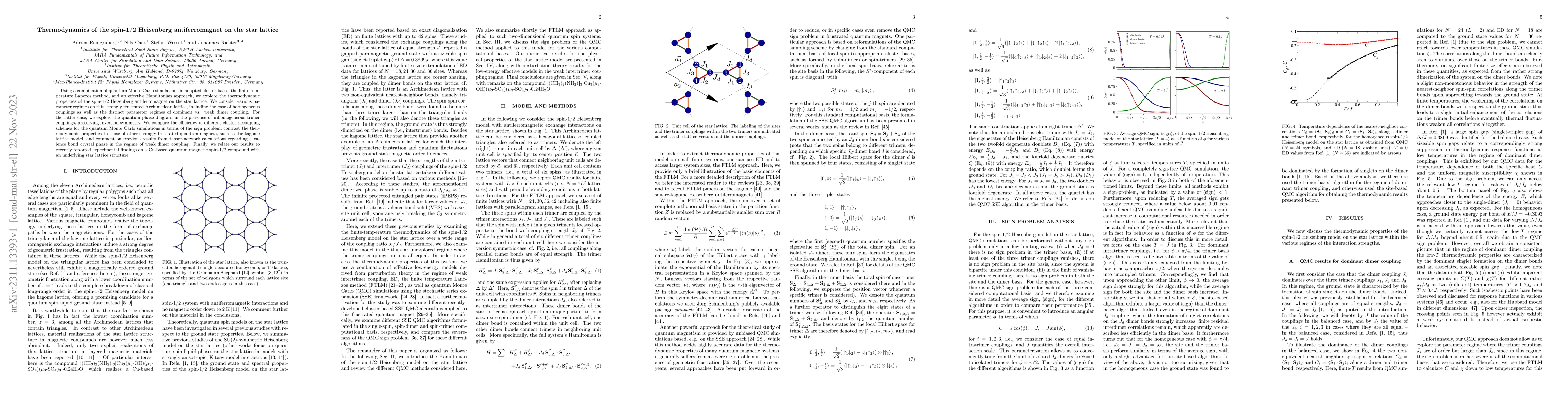 Thumbnail for Thermodynamics of the spin-1/2 Heisenberg antiferromagnet on the star
  lattice
