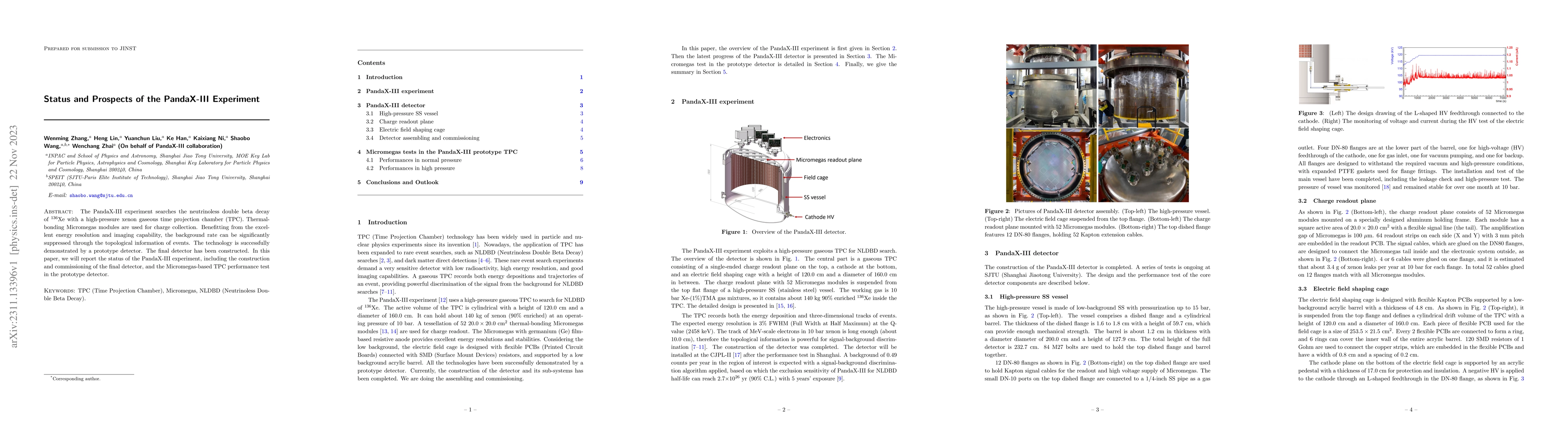 Thumbnail for Status and Prospects of the PandaX-III Experiment