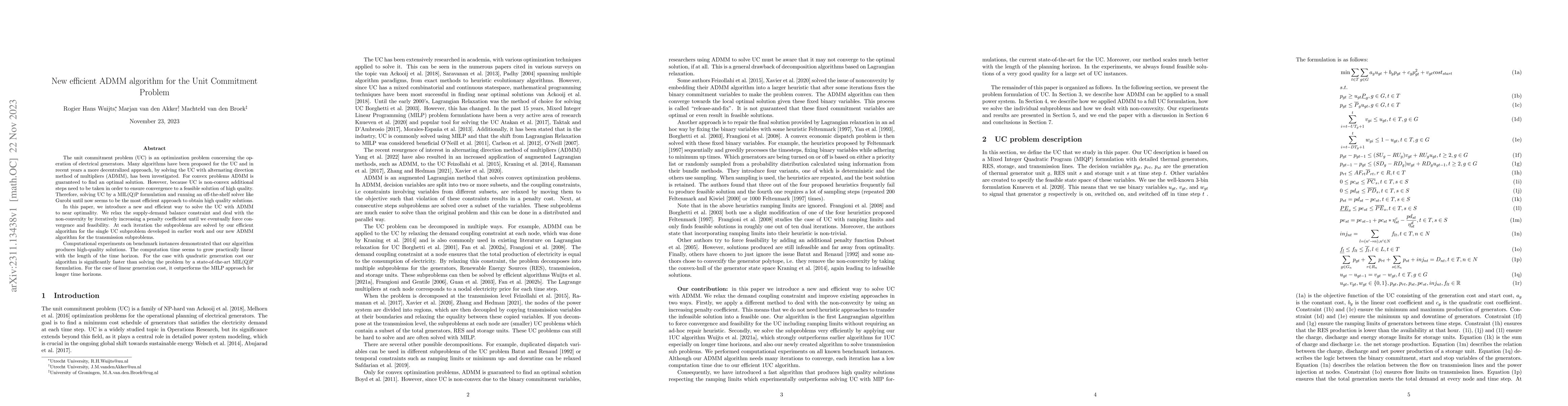 Thumbnail for New efficient ADMM algorithm for the Unit Commitment Problem
