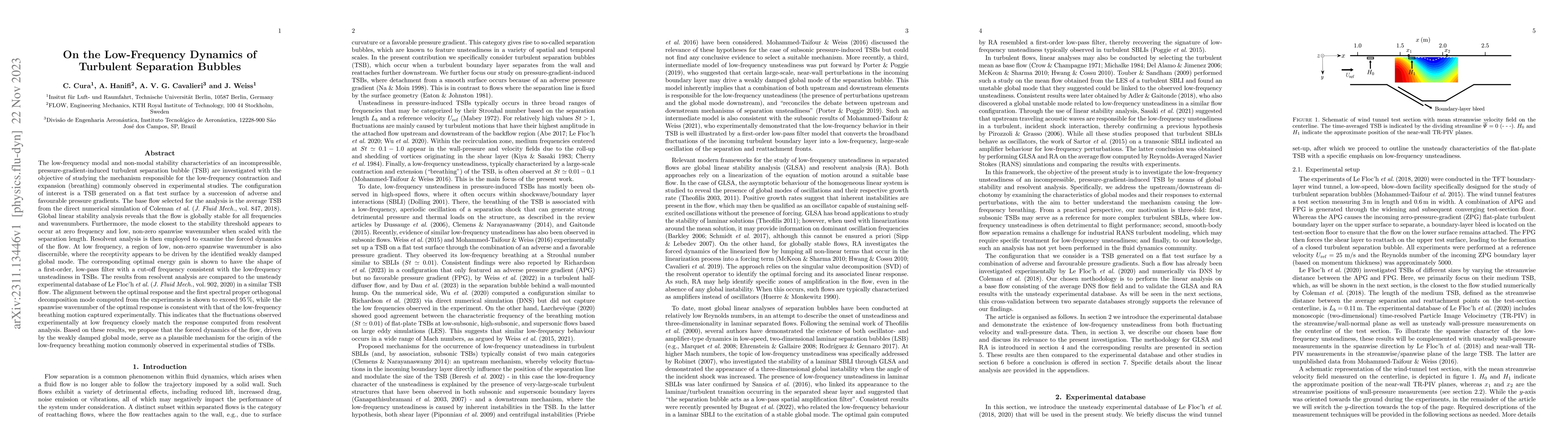 Thumbnail for On the Low-Frequency Dynamics of Turbulent Separation Bubbles