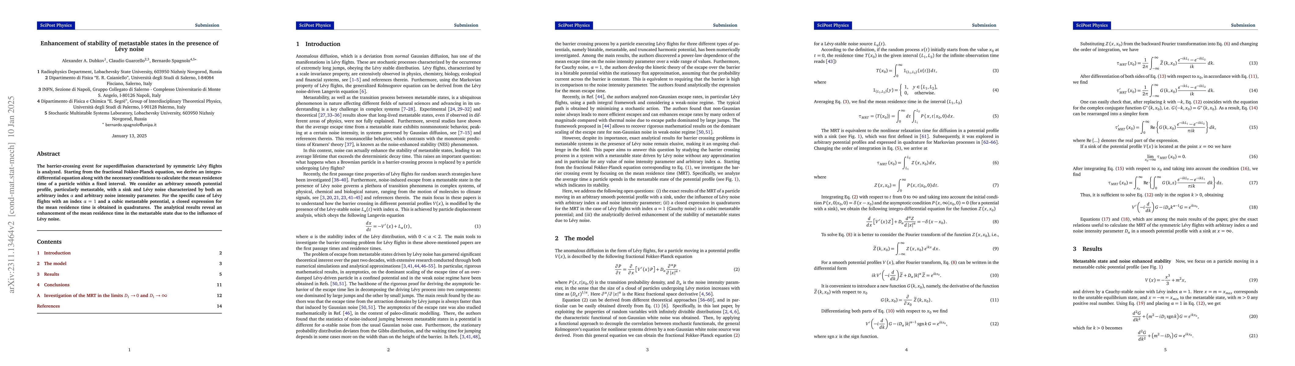 Thumbnail for Enhancement of stability of metastable states in the presence of
  L\'{e}vy noise