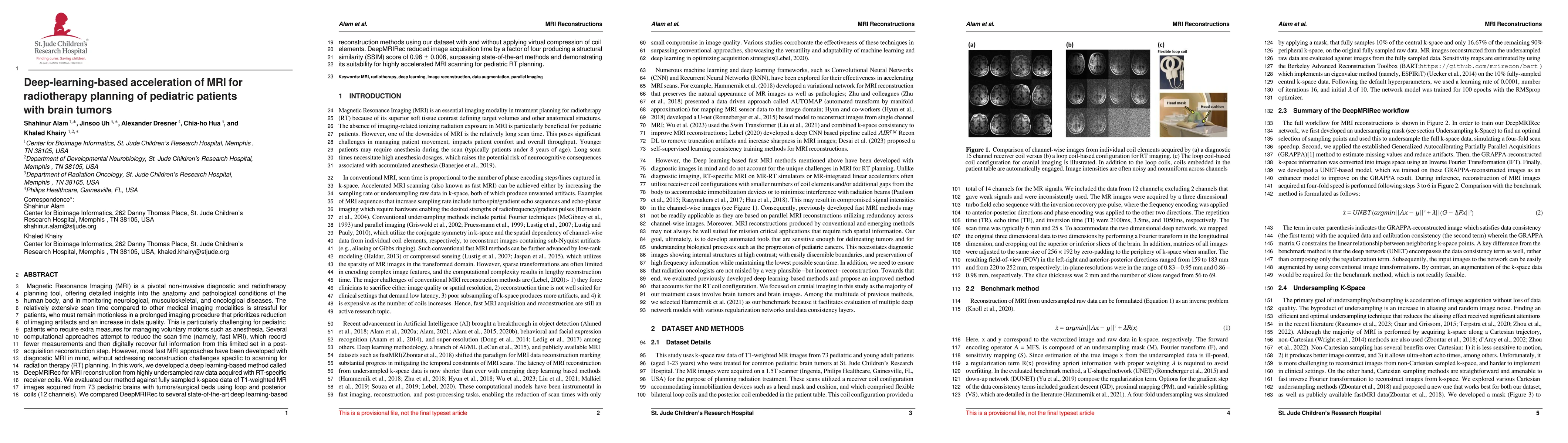 Thumbnail for Deep-learning-based acceleration of MRI for radiotherapy planning of
  pediatric patients with brain tumors