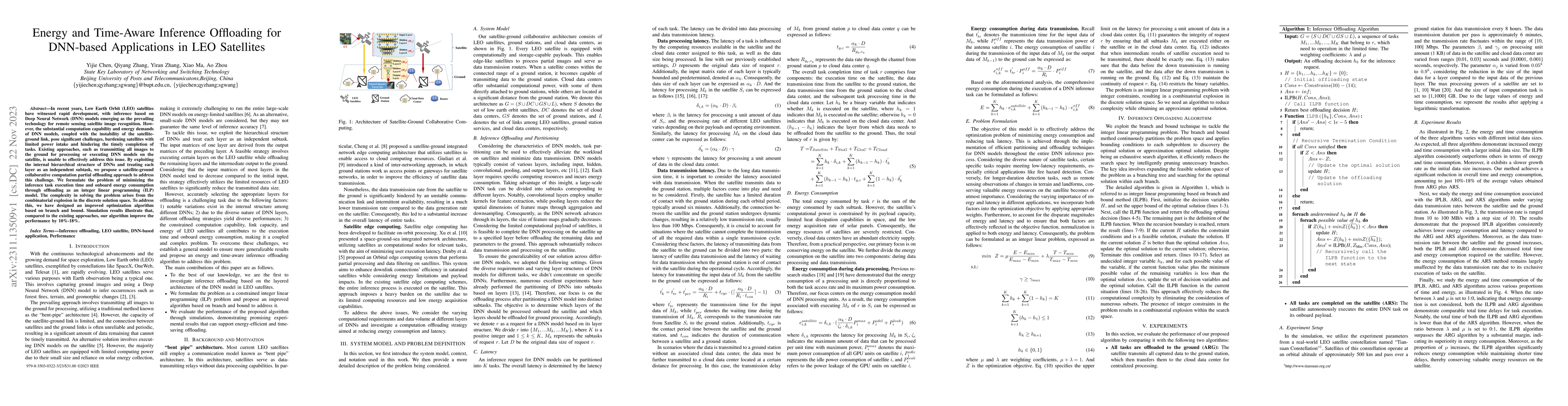 Thumbnail for Energy and Time-Aware Inference Offloading for DNN-based Applications in
  LEO Satellites