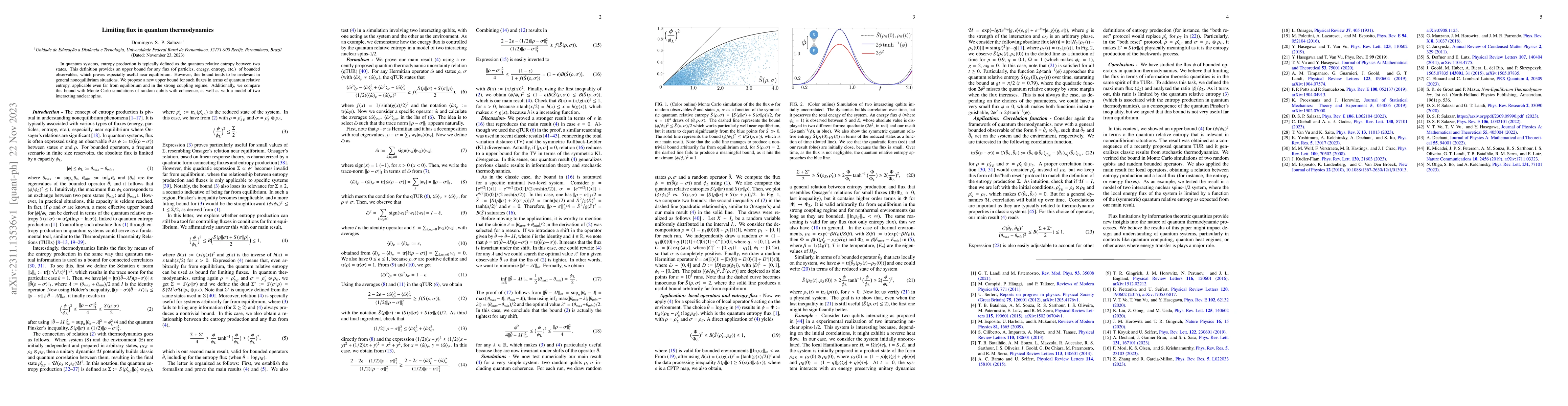 Thumbnail for Limiting flux in quantum thermodynamics