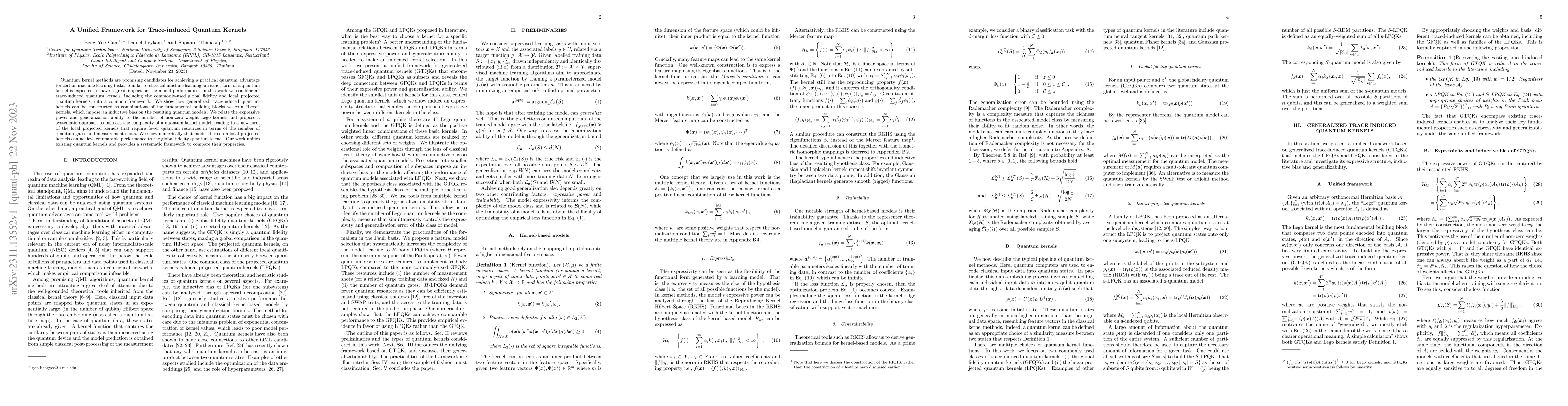 Thumbnail for A Unified Framework for Trace-induced Quantum Kernels