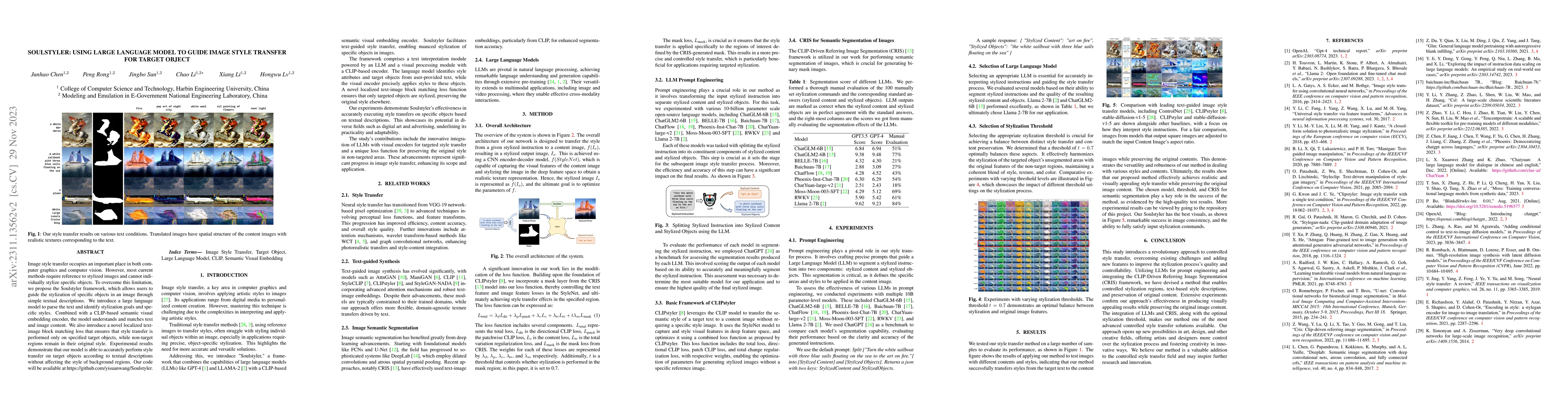 Thumbnail for Soulstyler: Using Large Language Model to Guide Image Style Transfer for
  Target Object