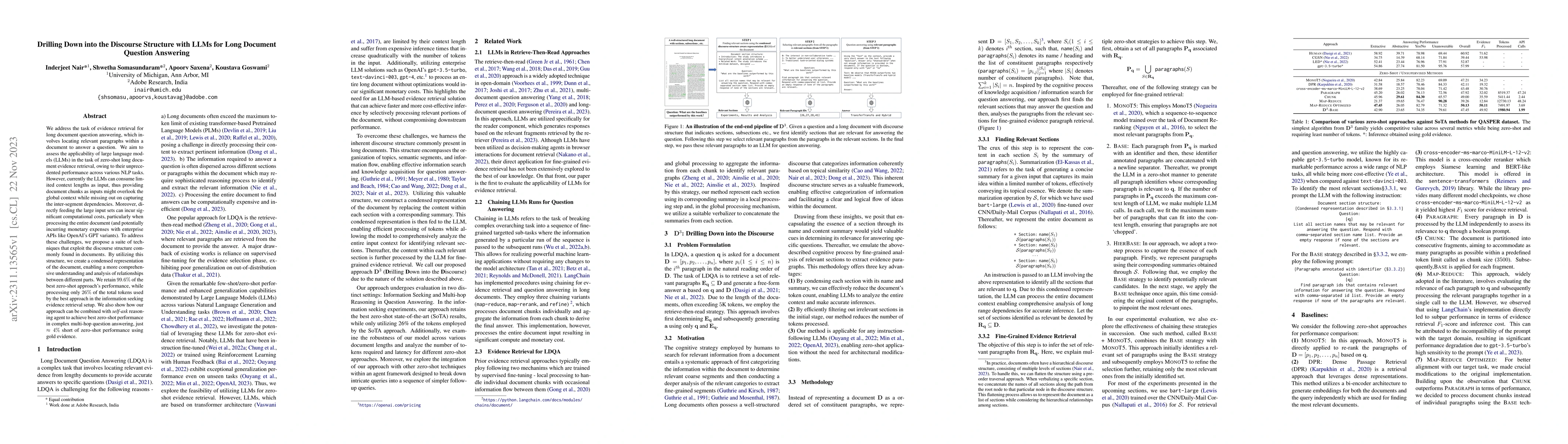 Thumbnail for Drilling Down into the Discourse Structure with LLMs for Long Document
  Question Answering