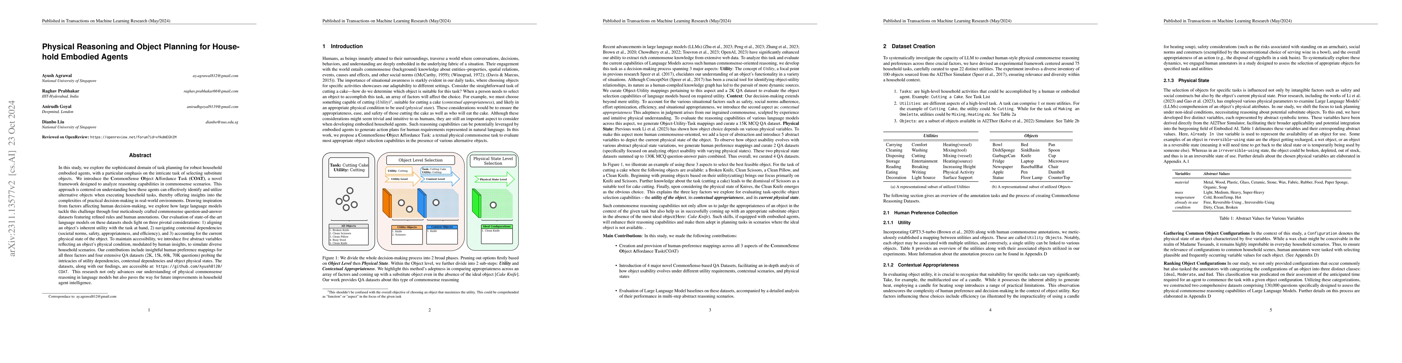 Thumbnail for Physical Reasoning and Object Planning for Household Embodied Agents