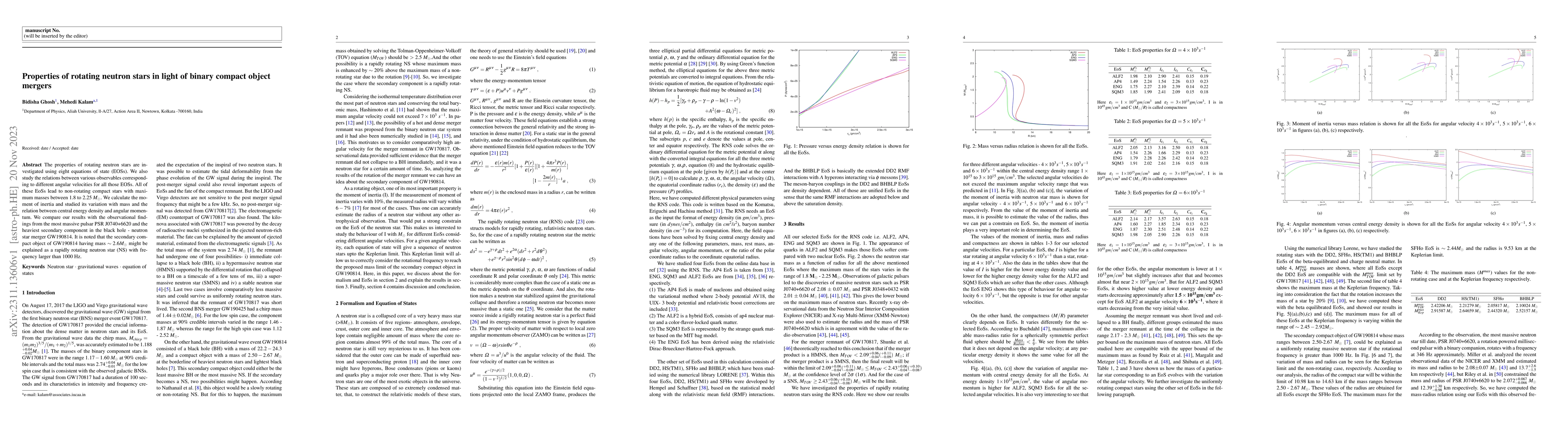Thumbnail for Properties of rotating neutron stars in light of binary compact object
  mergers