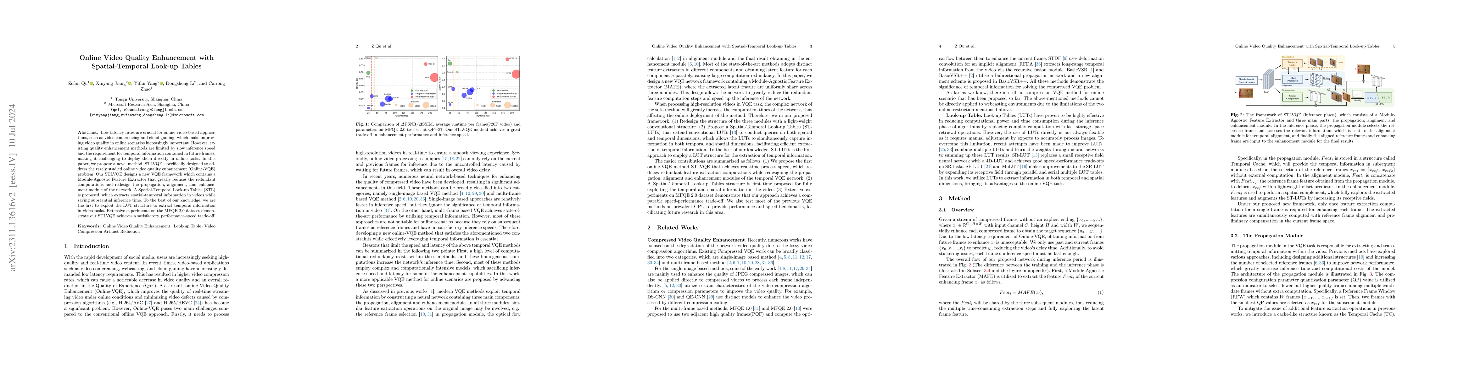 Thumbnail for Online Video Quality Enhancement with Spatial-Temporal Look-up Tables