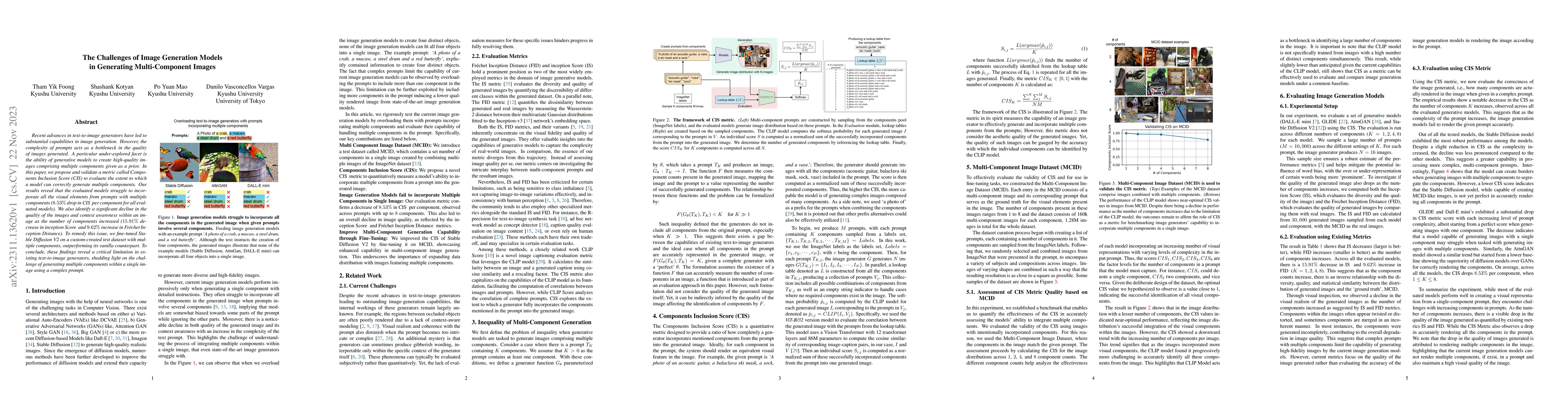 Thumbnail for The Challenges of Image Generation Models in Generating Multi-Component
  Images