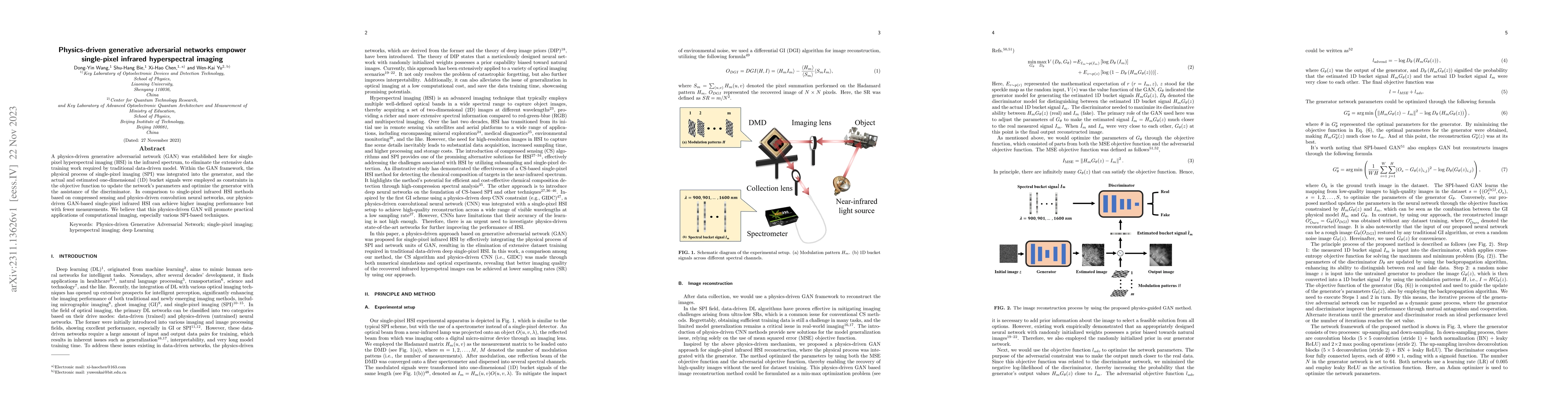 Thumbnail for Physics-driven generative adversarial networks empower single-pixel
  infrared hyperspectral imaging