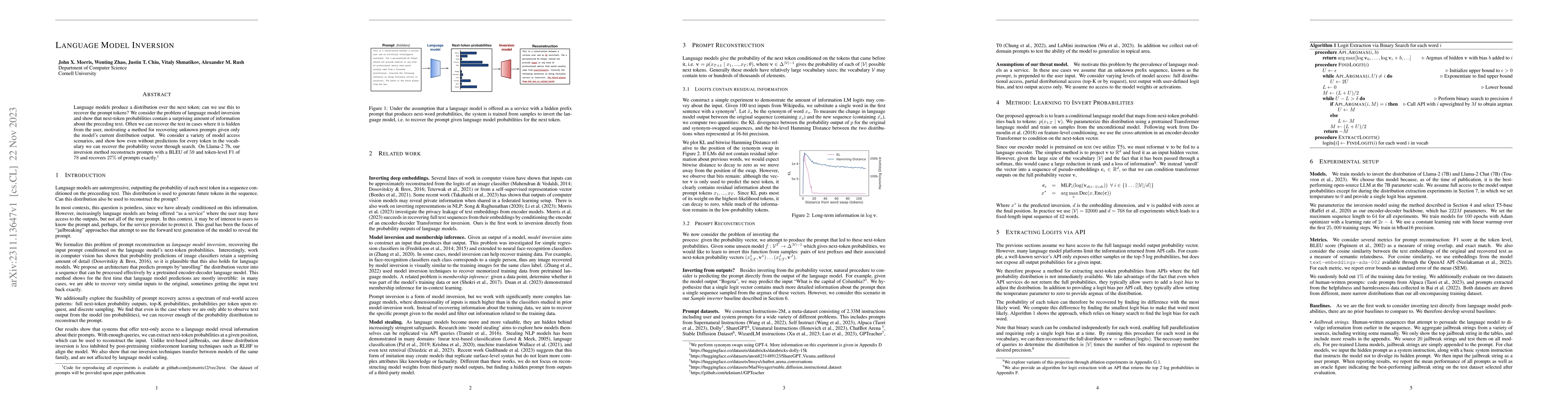 Thumbnail for Language Model Inversion