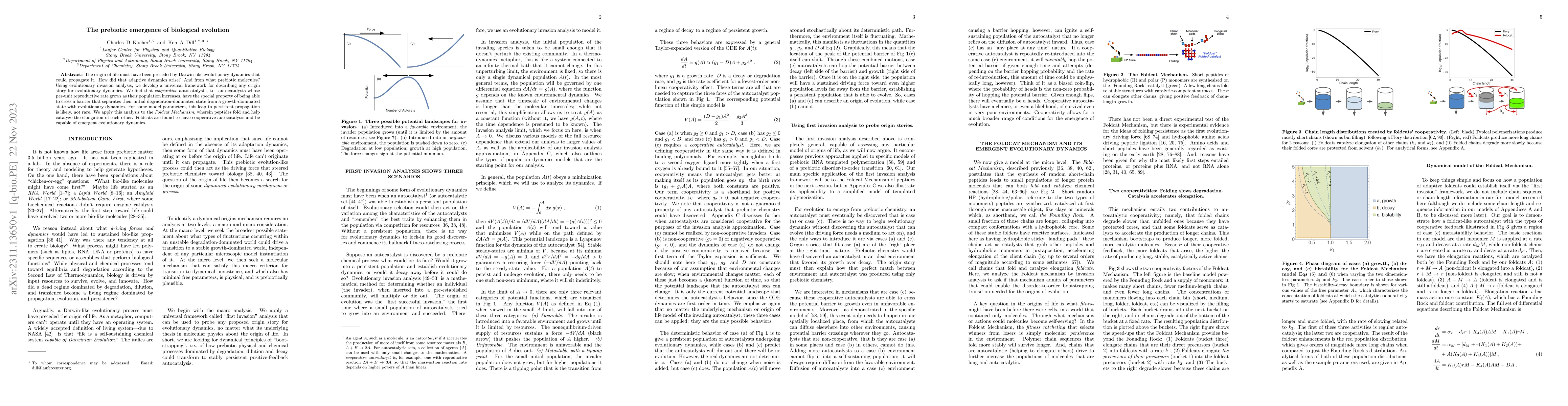 Thumbnail for The prebiotic emergence of biological evolution