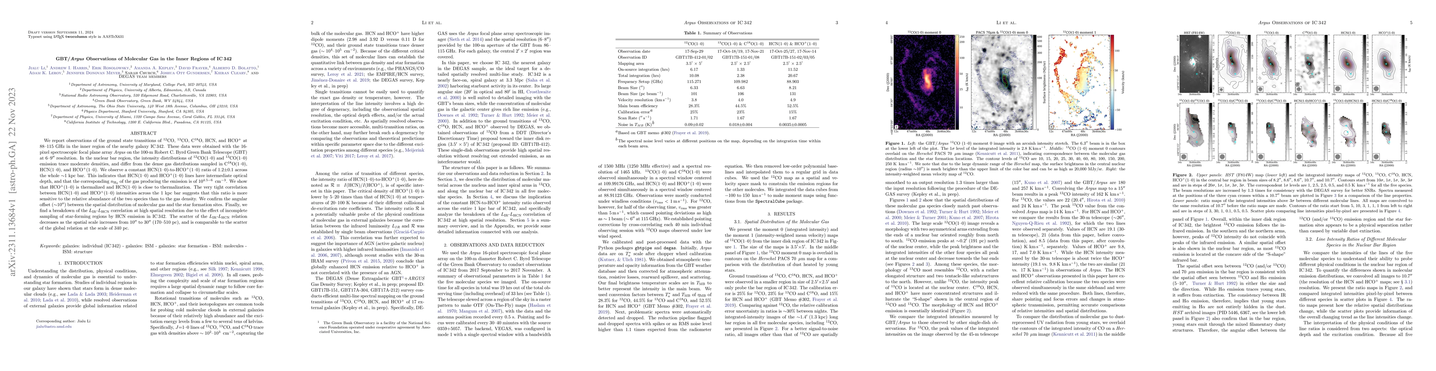 Thumbnail for GBT/Argus Observations of Molecular Gas in the Inner Regions of IC 342