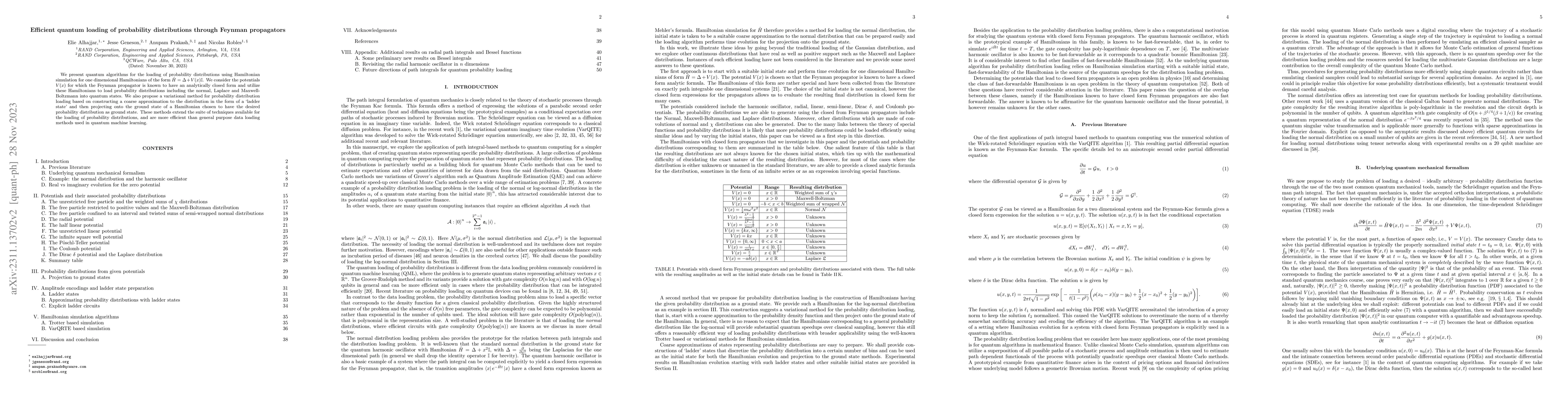 Thumbnail for Efficient quantum loading of probability distributions through Feynman
  propagators