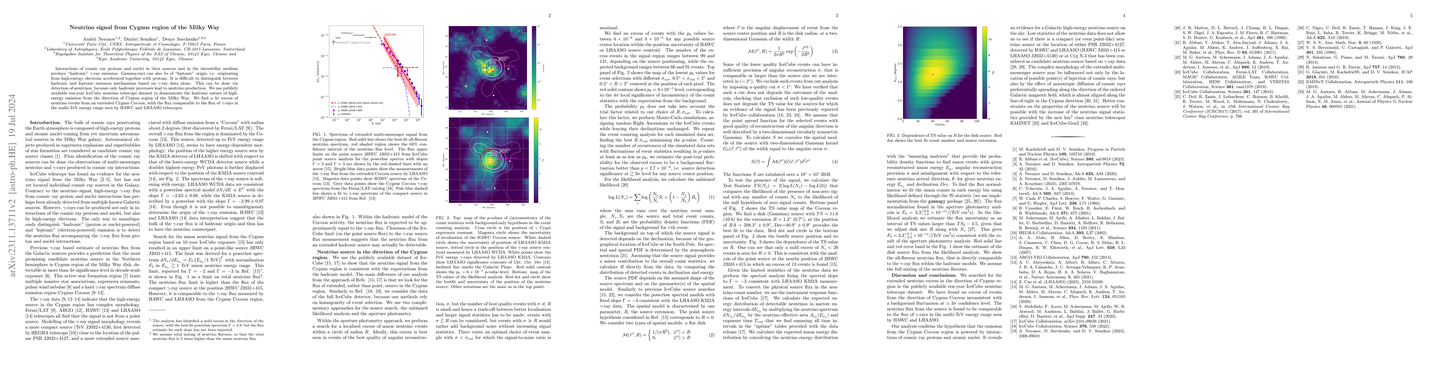 Thumbnail for Neutrino signal from Cygnus region of the Milky Way