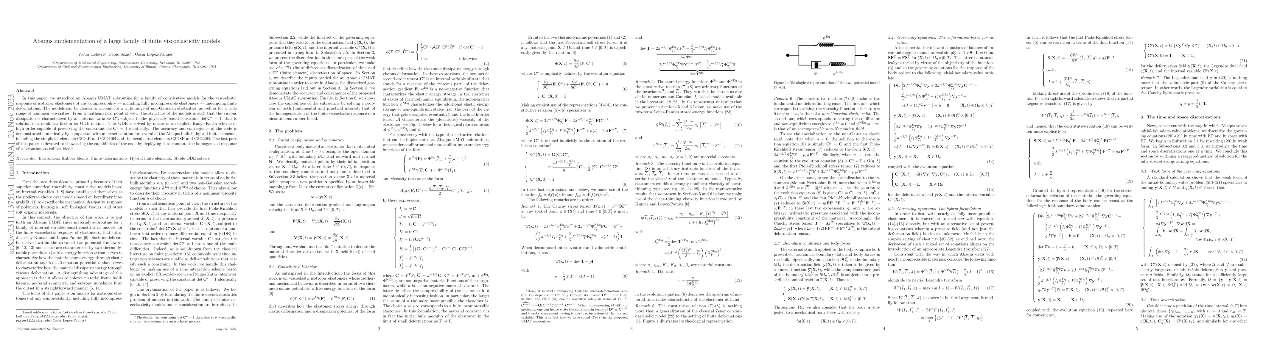 Thumbnail for Abaqus implementation of a large family of finite viscoelasticity models